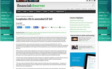 Financial Observer Article